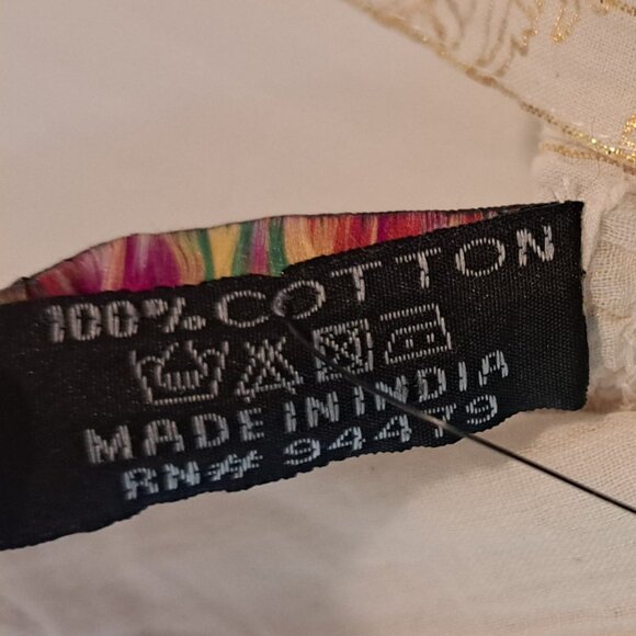 Anthropologie Cream and Gold Maxi Dress - Picture 16 of 16